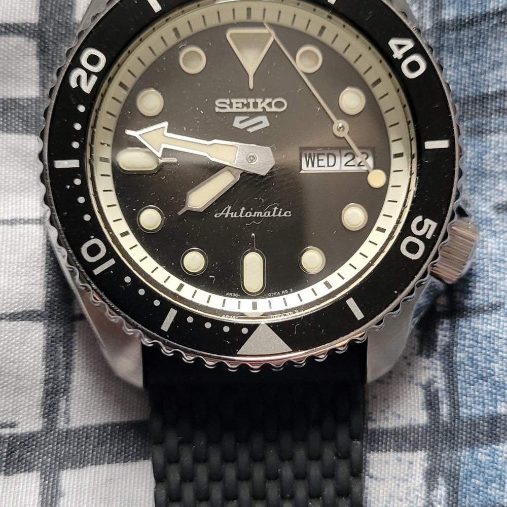 Seiko 5 Sports Suits Stainless Steel & Silicone-Strap Watch